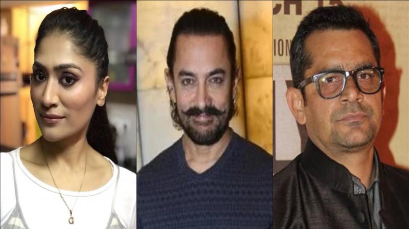 Geetika Tyagi, Aamir Khan and Subhash Kapoor. (Photo: Instagram) Geetika Tyagi, Aamir Khan and Subhash Kapoor. (Photo: Instagram)
