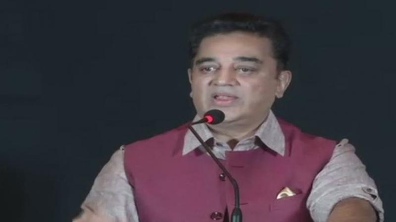 Veteran Tamil actor Kamal Haasan, on his 63rd birthday on Wednesday, announced that the work on his political party is in progress. (Photo: ANI | Twitter) Veteran Tamil actor Kamal Haasan, on his 63rd birthday on Wednesday, announced that the work on his political party is in progress. (Photo: ANI | Twitter)