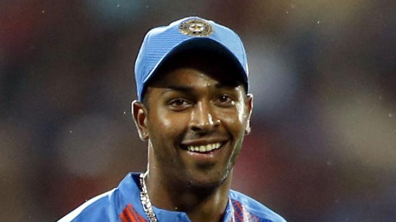 Hardik Pandya played a major role in Sunday's deciding match at Bristol with bat and ball taking four for 38 and scoring a rapid 33 not out that helped India get past England's 198-9 total. (Photo: AP) Hardik Pandya played a major role in Sunday's deciding match at Bristol with bat and ball taking four for 38 and scoring a rapid 33 not out that helped India get past England's 198-9 total. (Photo: AP)