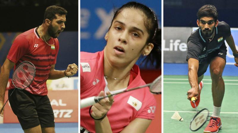 While Saina Nehwal will face Akane Yamaguchi for a place in the semifinals, HS Prannoy will take on top seed Son Wan Ho as Kidambi Sriknath will lock horns with Viktor Axelson. (Photo: AP) While Saina Nehwal will face Akane Yamaguchi for a place in the semifinals, HS Prannoy will take on top seed Son Wan Ho as Kidambi Sriknath will lock horns with Viktor Axelson. (Photo: AP)