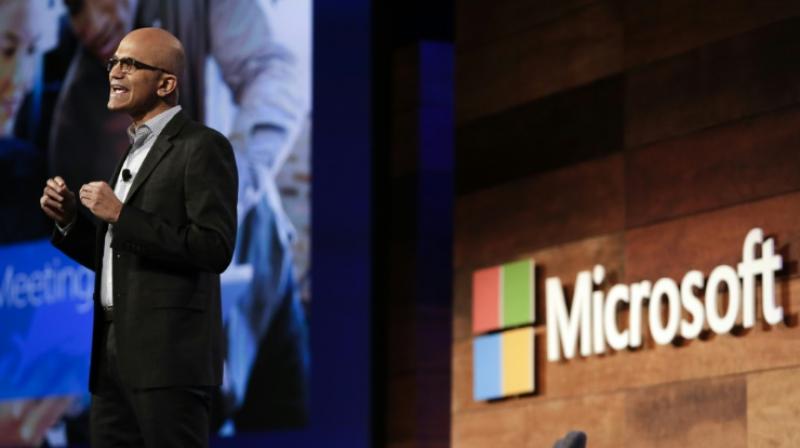 Microsoft CEO Satya Nadella, seen in 2016, is focusing the tech giant on services and Windows 10, which can integrate a variety of devices. (Photo: AFP) Microsoft CEO Satya Nadella, seen in 2016, is focusing the tech giant on services and Windows 10, which can integrate a variety of devices. (Photo: AFP)