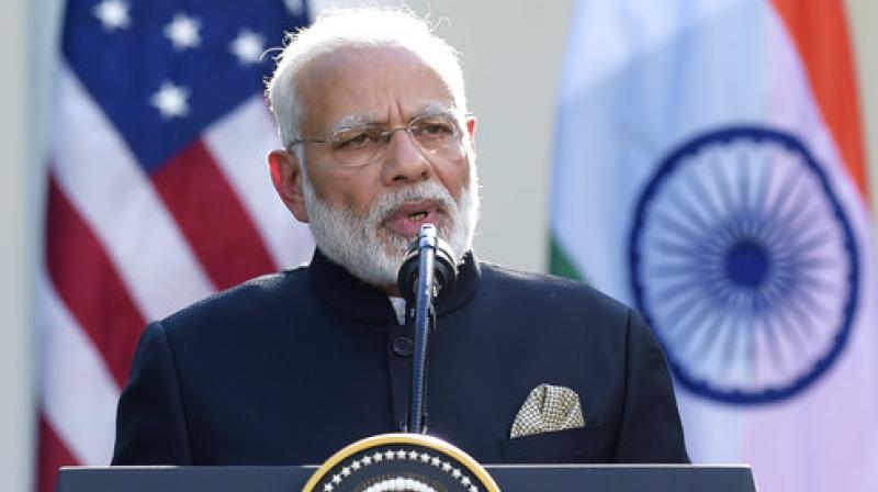 Prime Minister Narendra Modi makes a statement in the Rose Garden of the White House in Washington. (Photo: AP) Prime Minister Narendra Modi makes a statement in the Rose Garden of the White House in Washington. (Photo: AP)