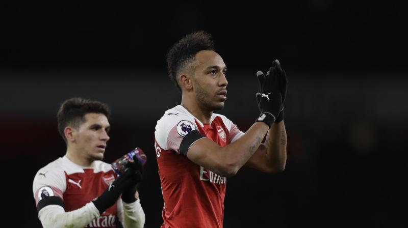 Pierre-Emerick Aubameyang was the Bundesliga's leading marksman in his last full season in German soccer - with 31 goals for Borussia Dortmund in the 2016-17 campaign - and he is proving just as prolific in England after reaching 14 this season by scoring Arsenal's fourth in a 4-1 win over Fulham on Tuesday. (Photo: AP) Pierre-Emerick Aubameyang was the Bundesliga's leading marksman in his last full season in German soccer - with 31 goals for Borussia Dortmund in the 2016-17 campaign - and he is proving just as prolific in England after reaching 14 this season by scoring Arsenal's fourth in a 4-1 win over Fulham on Tuesday. (Photo: AP)