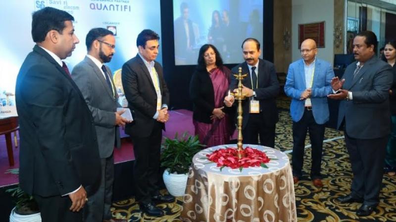 Left to Right: Mr. Amitoj Arya, Executive Director (TMT Advisory), Ernst & Young, Mr. Vikram Deshpande, VP & Head, WiFi Business & Alliances, Bharti Airtel, Mr. Purushottam Kaushik, Head - Strategy & Special Initiatives, L&T Smart World and Communications, Dr. Neena Pahuja, Director General, ERNET India, MeitY, Shri R. K. Singh, Director (Operation & Planning), BBNL, Mr. Satish Mittal, India Head of Express WiFi by Facebook, Mr. Shashi Dharan, Managing Director, Bharat Exhibitions. Left to Right: Mr. Amitoj Arya, Executive Director (TMT Advisory), Ernst & Young, Mr. Vikram Deshpande, VP & Head, WiFi Business & Alliances, Bharti Airtel, Mr. Purushottam Kaushik, Head - Strategy & Special Initiatives, L&T Smart World and Communications, Dr. Neena Pahuja, Director General, ERNET India, MeitY, Shri R. K. Singh, Director (Operation & Planning), BBNL, Mr. Satish Mittal, India Head of Express WiFi by Facebook, Mr. Shashi Dharan, Managing Director, Bharat Exhibitions.