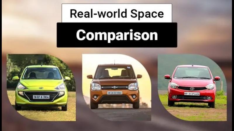 Tata’s Tiago is the longest and tallest of the bunch. Despite that, the WagonR has the longest wheelbase. The first row of all three cars is a mixed bag, with no clear winner. Tata’s Tiago is the longest and tallest of the bunch. Despite that, the WagonR has the longest wheelbase. The first row of all three cars is a mixed bag, with no clear winner.