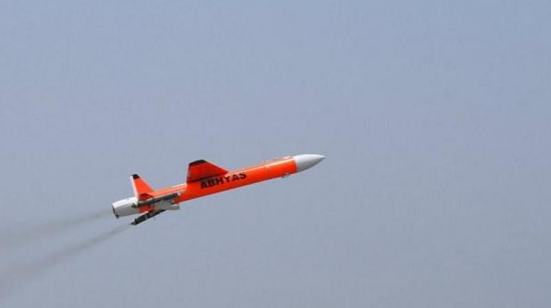 DRDO conducted successful test flight of ABHYAS on Monday, May 13. (Photo credit: DRDO | Twitter) DRDO conducted successful test flight of ABHYAS on Monday, May 13. (Photo credit: DRDO | Twitter)