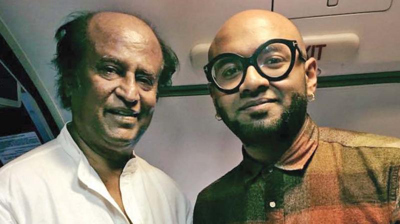 Rajinikanth and Benny Dayal Rajinikanth and Benny Dayal