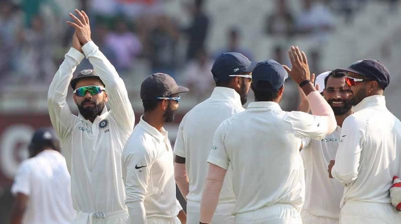 Having earned the psychological edge by blowing the Sri Lankan top and middle order during the final session of the drawn first Test, the hosts will once again play on a green track at the Vidarbha Cricket Association (VCA) Stadium in Jamtha. (Photo: BCCI) Having earned the psychological edge by blowing the Sri Lankan top and middle order during the final session of the drawn first Test, the hosts will once again play on a green track at the Vidarbha Cricket Association (VCA) Stadium in Jamtha. (Photo: BCCI)