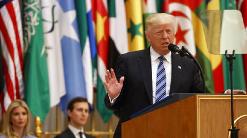 Trump told dozens of Muslim leaders invited to Riyadh for a special summit that he brought 'a message of friendship and hope and love'. (Photo: AP) Trump told dozens of Muslim leaders invited to Riyadh for a special summit that he brought 'a message of friendship and hope and love'. (Photo: AP)