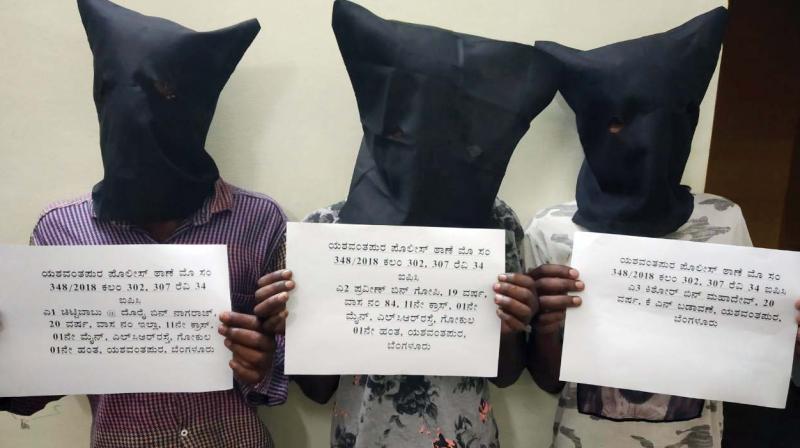 The three accused who were arrested for Jagadeep’s murder (Image DC) The three accused who were arrested for Jagadeep’s murder (Image DC)