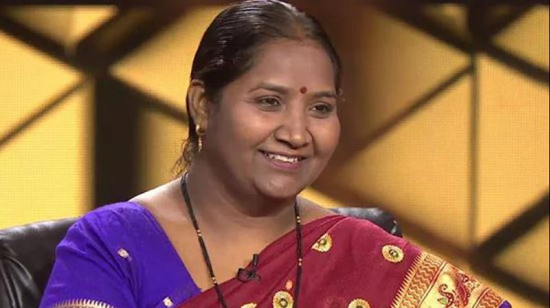 Tade, a resident of Anjangaon Surji village in Amravati, who works as a mid-day meal cook in a government school for a meager sum, rose to fame after taking home Rs 1 crore while participating in the quiz game show on television last month. (Photo: Screengrab) Tade, a resident of Anjangaon Surji village in Amravati, who works as a mid-day meal cook in a government school for a meager sum, rose to fame after taking home Rs 1 crore while participating in the quiz game show on television last month. (Photo: Screengrab)