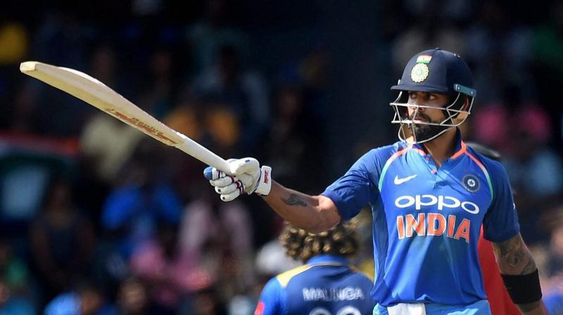Batting first, India posted a huge 375-5 in the fourth ODI with Kohli (131 off 96 balls) and opener Rohit Sharma (104 off 88 balls) scoring sublime centuries.(Photo: AP) Batting first, India posted a huge 375-5 in the fourth ODI with Kohli (131 off 96 balls) and opener Rohit Sharma (104 off 88 balls) scoring sublime centuries.(Photo: AP)