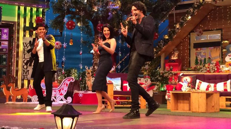 Sunny Leone, husband Daniel Weber and Kapil Sharma Sunny Leone, husband Daniel Weber and Kapil Sharma
