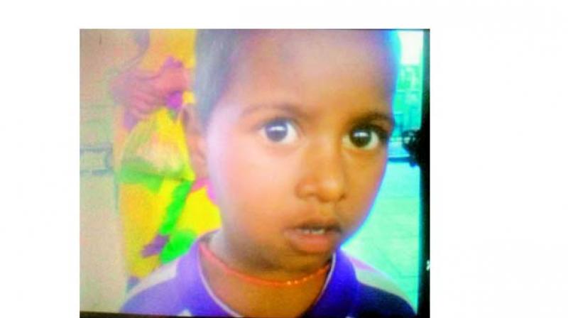 The incident took place at 8 am when Sanju, 32, went out of the railway station to buy food for her two children Anjali, 3, and Ayush, 6. The incident took place at 8 am when Sanju, 32, went out of the railway station to buy food for her two children Anjali, 3, and Ayush, 6.
