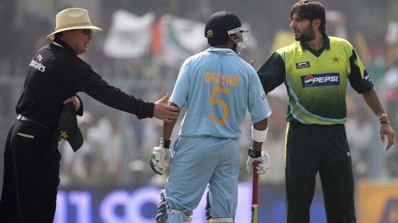 Shahid Afridi and Gautam Gambhir clash during an India vs Pakistan match in Kanpur back in 2007 (Photo: AFP) Shahid Afridi and Gautam Gambhir clash during an India vs Pakistan match in Kanpur back in 2007 (Photo: AFP)