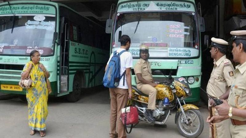 Commuters faced difficulty in various parts of Tamil Nadu on Monday due to a state-wide indefinite strike called by a section of transport unions. (Photo: PTI/Representational) Commuters faced difficulty in various parts of Tamil Nadu on Monday due to a state-wide indefinite strike called by a section of transport unions. (Photo: PTI/Representational)