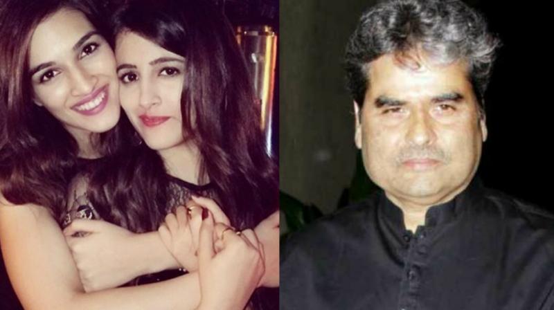 Kriti and Nupur Sanon, Vishal Bhardwaj. Kriti and Nupur Sanon, Vishal Bhardwaj.
