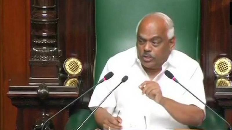 'This House holds Supreme Court in the highest esteem. Let me make it clear to the leader of Congress Legislature Party that this Office is not restraining you from exercising any of your authority. I've no role to play in that,' he said. (Photo: ANI) 'This House holds Supreme Court in the highest esteem. Let me make it clear to the leader of Congress Legislature Party that this Office is not restraining you from exercising any of your authority. I've no role to play in that,' he said. (Photo: ANI)