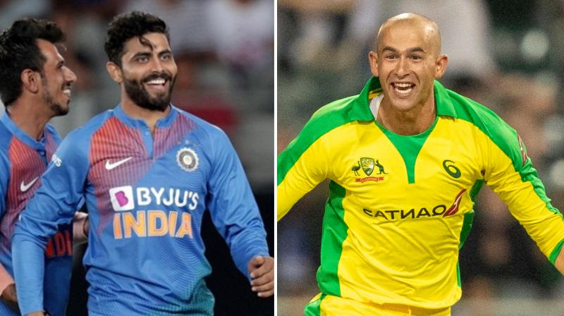 Australias hat-trick hero Ashton Agar has described \rockstar\ Ravindra Jadeja as his favourite player and said a chat with the India spin-bowling all-rounder has helped him to turn things around. (Photo:AFP/AP)