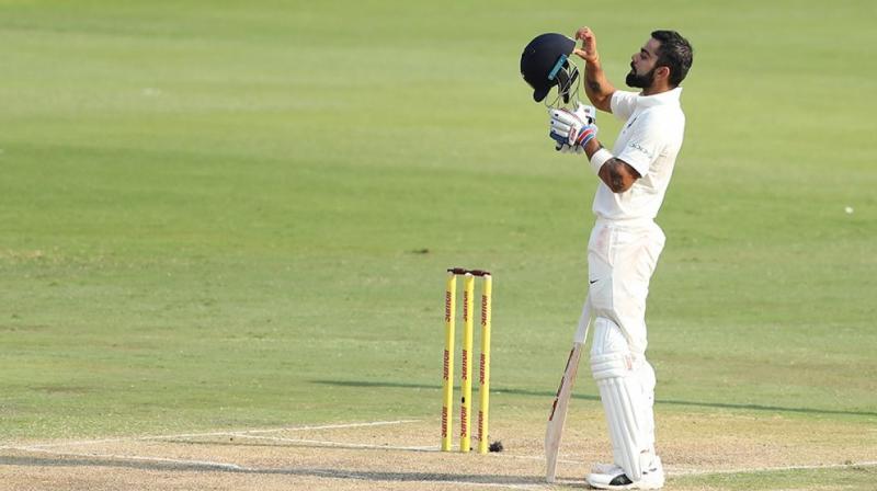 India captain Virat Kohli on Sunday came back to form, as he scored an unbeaten 85 to help the visitors to 183-5 at stumps on Day 2 of the second Test against South Africa here.(Photo: BCCI) India captain Virat Kohli on Sunday came back to form, as he scored an unbeaten 85 to help the visitors to 183-5 at stumps on Day 2 of the second Test against South Africa here.(Photo: BCCI)
