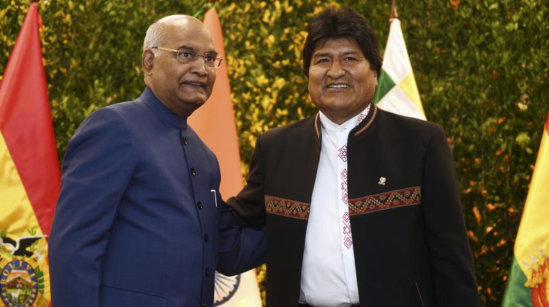 Kovind is on a three-day visit to Bolivia. (Photo:AP) Kovind is on a three-day visit to Bolivia. (Photo:AP)