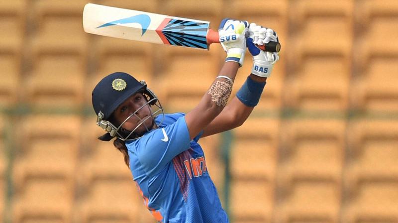 The hitting was incredible and the sixes unbelievably monstrous, making Harmanpreet Kaur the first Indian woman to record a century in the format and propelling her team to a 34-run win over New Zealand in the World T20 opener. (Photo: PTI) The hitting was incredible and the sixes unbelievably monstrous, making Harmanpreet Kaur the first Indian woman to record a century in the format and propelling her team to a 34-run win over New Zealand in the World T20 opener. (Photo: PTI)