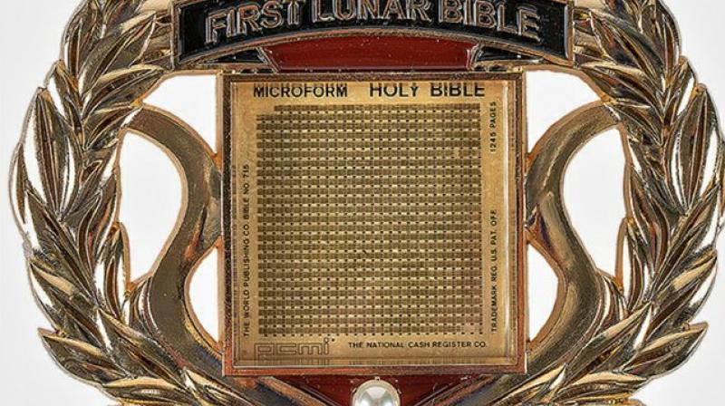 The Lunar Bible on display at the museum. (Photo: AP) The Lunar Bible on display at the museum. (Photo: AP)