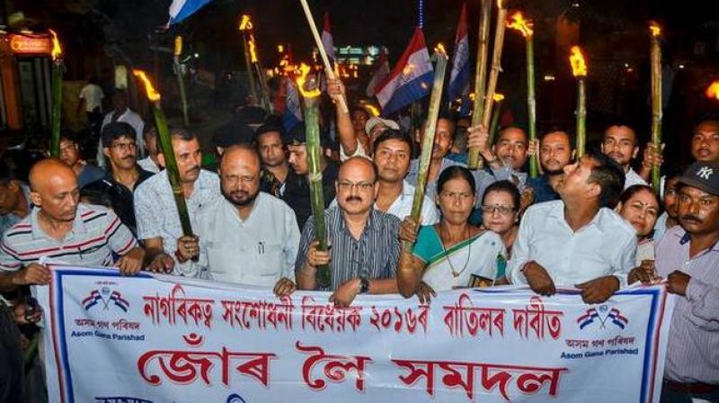 Citizenship (Amendment) Bill, which was passed by LS 2 days ago, seeks to grant Indian citizenship to non-Muslims who fled religious persecution in Bangladesh, Pakistan and Afghanistan and entered India before December 31, 2014. (Photo: File | PTI) Citizenship (Amendment) Bill, which was passed by LS 2 days ago, seeks to grant Indian citizenship to non-Muslims who fled religious persecution in Bangladesh, Pakistan and Afghanistan and entered India before December 31, 2014. (Photo: File | PTI)