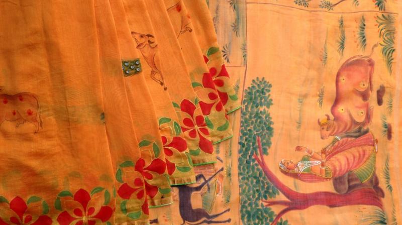 Handloom sarees are woven by pinning the saris to the loom. (Photo: File) Handloom sarees are woven by pinning the saris to the loom. (Photo: File)