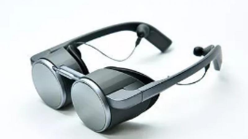 The VR glasses are designed to be compact and lightweight.