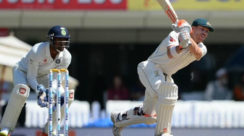 David Warner has managed just 131 runs in six innings in the India-Australia Test series, with a 33-run knock in the first innings of the Bangalore Test being his best so far. (Photo: AFP) David Warner has managed just 131 runs in six innings in the India-Australia Test series, with a 33-run knock in the first innings of the Bangalore Test being his best so far. (Photo: AFP)