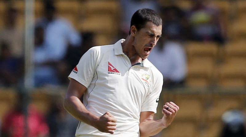 "I look forward to bowling to Ashwin in Australia. (I might) take his advice and hit him on the badge," said Mitchell Starc. (Photo: AP) "I look forward to bowling to Ashwin in Australia. (I might) take his advice and hit him on the badge," said Mitchell Starc. (Photo: AP)