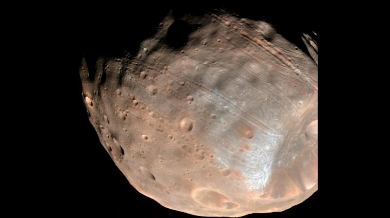 Phobos, the largest and closest of two moons circling the Red Plane (Photo: AFP) Phobos, the largest and closest of two moons circling the Red Plane (Photo: AFP)