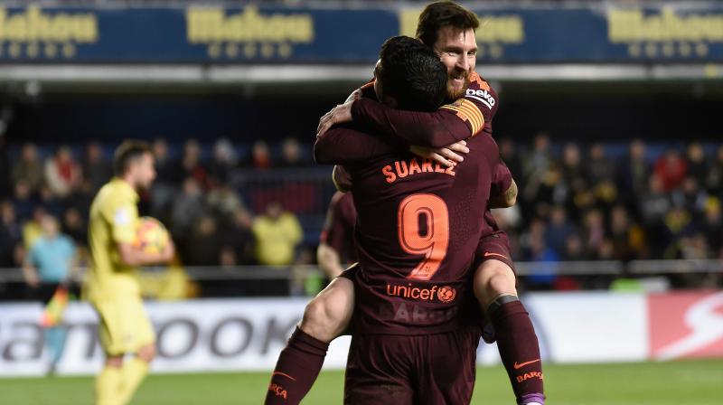 Lionel Messi's goal against Villarreal took his league-leading tally to 14 for the season. (Photo: AP) Lionel Messi's goal against Villarreal took his league-leading tally to 14 for the season. (Photo: AP)