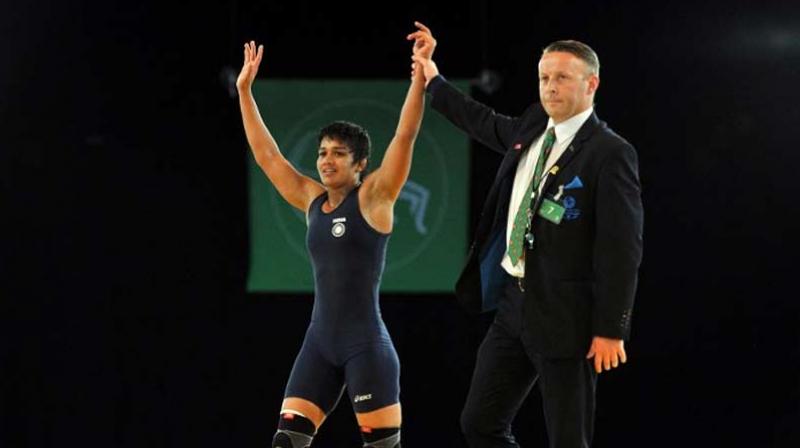 Babita Phogat revealed that she idolises fellow Indian wrestler Sushil Kumar. (Photo: AFP) Babita Phogat revealed that she idolises fellow Indian wrestler Sushil Kumar. (Photo: AFP)
