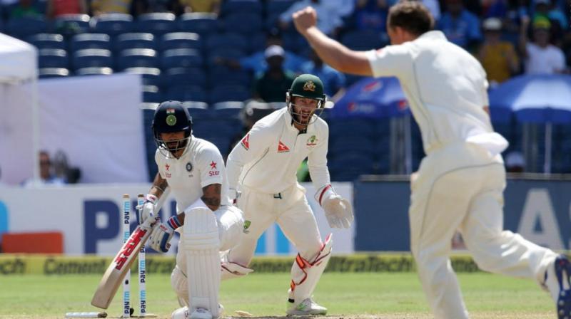 Virat Kohli owned-up to a “judgement error” against Steve O’Keefe in the Pune Test. (Photo: BCCI) Virat Kohli owned-up to a “judgement error” against Steve O’Keefe in the Pune Test. (Photo: BCCI)