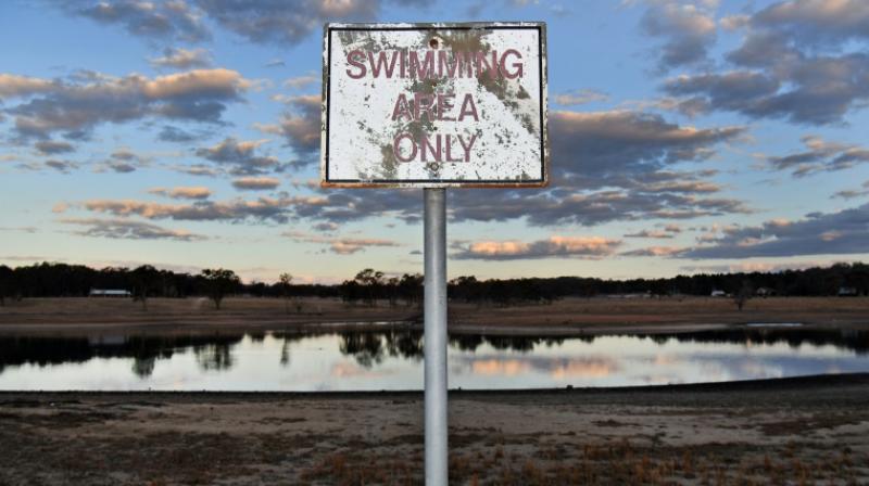 The Storm King dam near Stanthorpe in Queensland made for a popular swimming spot, but is now running dry. (Photo: AFP) The Storm King dam near Stanthorpe in Queensland made for a popular swimming spot, but is now running dry. (Photo: AFP)