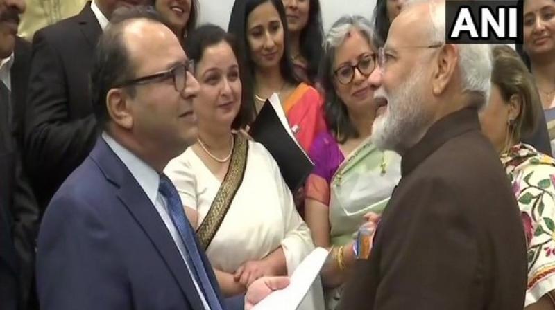 ‘We thanked him on behalf of the 700,000 Kashmiri Pandits all over the globe for such a historic decision. We assured him that our community will work with the government to fulfil your dream for a Kashmir which is peaceful, full of growth where people are all happy,’ Surinder Kaul, a member representing Kashmiri Pandit community. (Photo: ANI) ‘We thanked him on behalf of the 700,000 Kashmiri Pandits all over the globe for such a historic decision. We assured him that our community will work with the government to fulfil your dream for a Kashmir which is peaceful, full of growth where people are all happy,’ Surinder Kaul, a member representing Kashmiri Pandit community. (Photo: ANI)