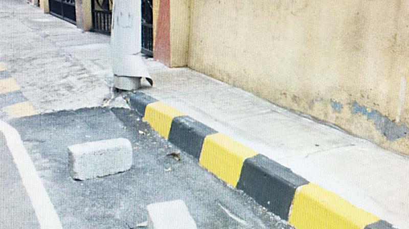 The spot where Sanskriti had parked the car. The spot where Sanskriti had parked the car.