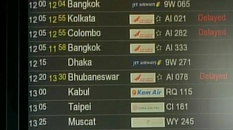Four aircraft arriving at Delhi airport from different destination were diverted to other airports as they could not land in New Delhi. (Photo: ANI Twitter) Four aircraft arriving at Delhi airport from different destination were diverted to other airports as they could not land in New Delhi. (Photo: ANI Twitter)