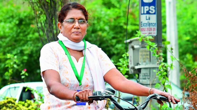A senior citizen cycles at the event organised by Physical Literacy Days A senior citizen cycles at the event organised by Physical Literacy Days