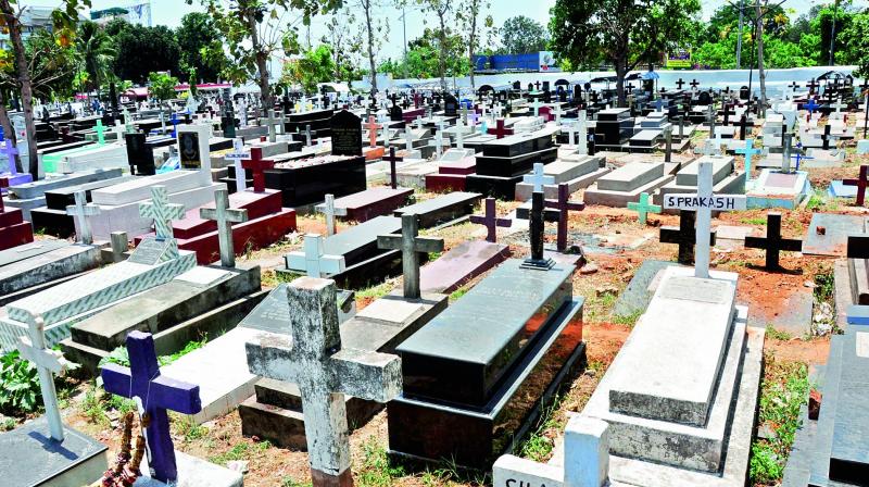 A view of the Waltair Cemetery on Thursday. A view of the Waltair Cemetery on Thursday.