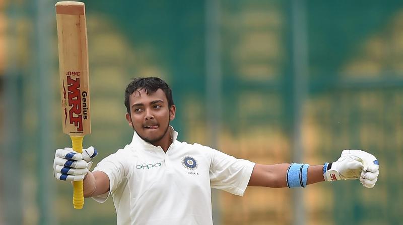 Last year, in October, the Board of Control for Cricket in India (BCCI) made its decision to hand him a chance to play for the Board President’s XI against New Zealand who were on tour then. A fierce Trent Boult opened the bowling for the Kiwis and Prithvi fought fire with fire with an innings of 66 in 80 balls. (Photo: PTI) Last year, in October, the Board of Control for Cricket in India (BCCI) made its decision to hand him a chance to play for the Board President’s XI against New Zealand who were on tour then. A fierce Trent Boult opened the bowling for the Kiwis and Prithvi fought fire with fire with an innings of 66 in 80 balls. (Photo: PTI)