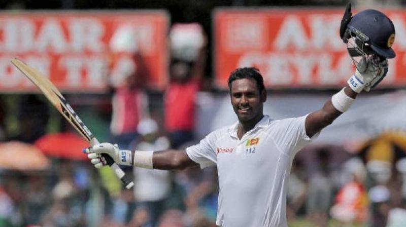 Former Sri Lanka captain Angelo Mathews missed the two-Test series against Pakistan in the United Arab Emirates with a calf injury, the latest setback in the injury-plagued career of the 30-year-old. (Photo: AP) Former Sri Lanka captain Angelo Mathews missed the two-Test series against Pakistan in the United Arab Emirates with a calf injury, the latest setback in the injury-plagued career of the 30-year-old. (Photo: AP)