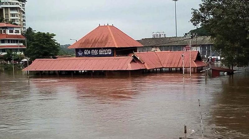 The Aluva Mahadeva temple which got submerged in the rains that lashed Kochi earlier this month. (File pic) The Aluva Mahadeva temple which got submerged in the rains that lashed Kochi earlier this month. (File pic)