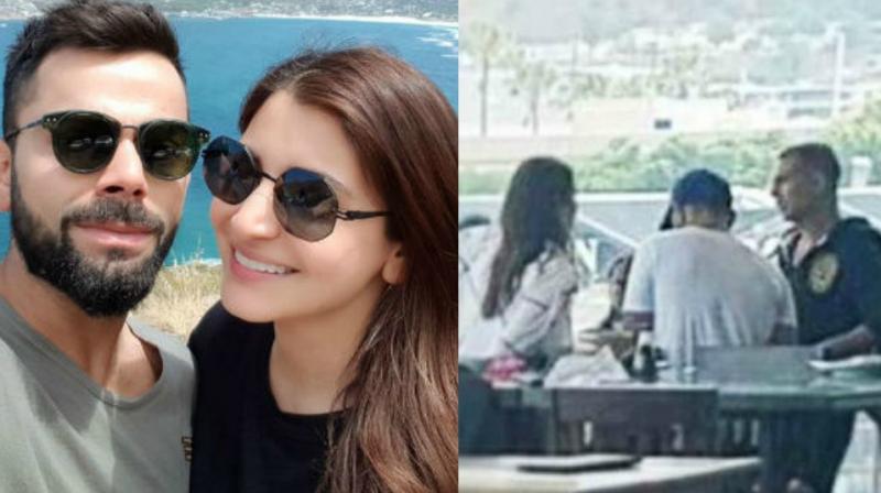 After Virat Kohli and Anushka Sharma's New Year selfie, their picture with Akshay Kumar is going viral. After Virat Kohli and Anushka Sharma's New Year selfie, their picture with Akshay Kumar is going viral.