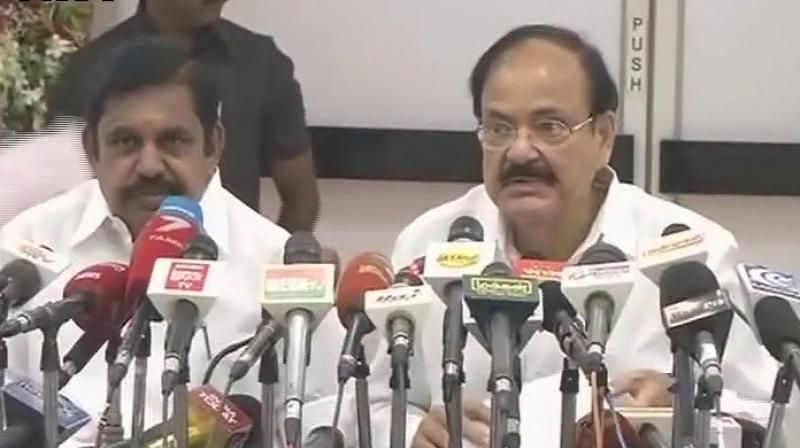 Union Urban Development Minister M Venkaiah Naidu and Chief Minister K Palaniswami. (Photo PTI) Union Urban Development Minister M Venkaiah Naidu and Chief Minister K Palaniswami. (Photo PTI)