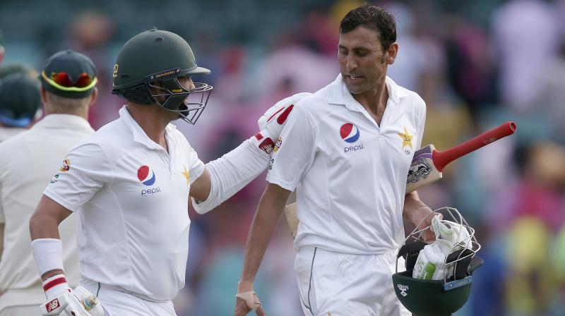 Younis Khan claimed his 34th Test century and first in Australia. (Photo: AP) Younis Khan claimed his 34th Test century and first in Australia. (Photo: AP)