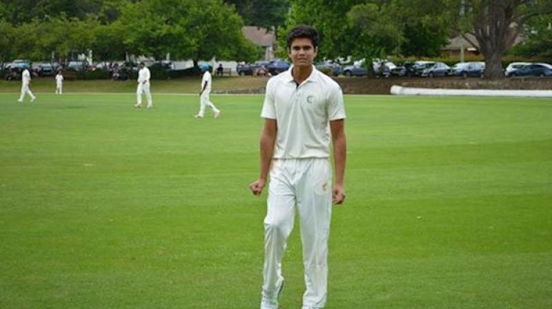 Arjun Tendulkar developed liking for pace from his childhood days and considers Australian pace spearhead Mitchell Starc and England all-rounder Ben Stokes as his role model. (Photo: Twitter / sachinist) Arjun Tendulkar developed liking for pace from his childhood days and considers Australian pace spearhead Mitchell Starc and England all-rounder Ben Stokes as his role model. (Photo: Twitter / sachinist)