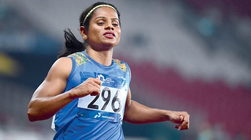 Dutee Chand is the only Indian athlete to win a gold medal in the 100m race at the global event. Dutee Chand is the only Indian athlete to win a gold medal in the 100m race at the global event.